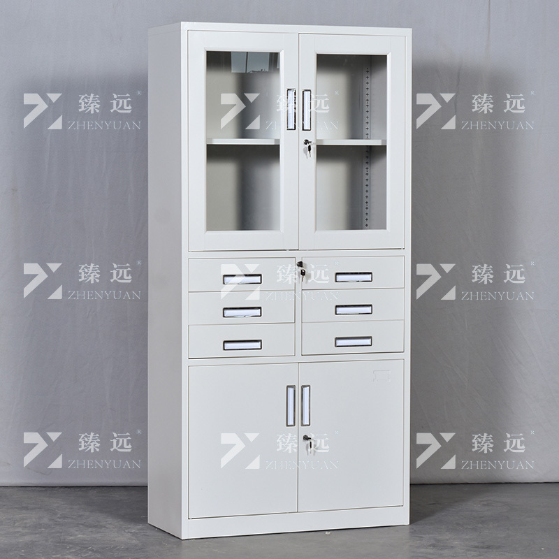 臻远ZY5011006文件柜办公柜钢制铁皮柜资料柜 中六斗器械柜