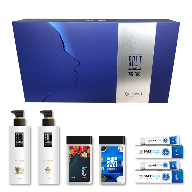 盐家六品组合装(轻盐出品)沐浴盐果蔬清洗盐餐具清洗盐牙膏六件套