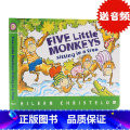 【正版】五只猴子坐树上英文原版绘本 纸板 Five Little Monkeys Sitting in a Tre本t