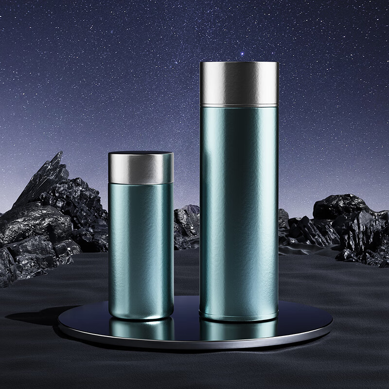 贝洛可 BK119经典-钛杯套装 高奢TI系列 蓝色450ml+200ml高清大图