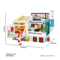 若态若来diy泰迪小屋 手工制作拼装模型珍藏艺术屋玩具创意拼插拼图带手办男生女生生日礼物 TD05恋恋拳击