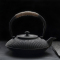 谜家1.2L扇形纯手工铸铁壶泡茶壶煮茶壶大容量煮茶器烧水壶茶具 黑色