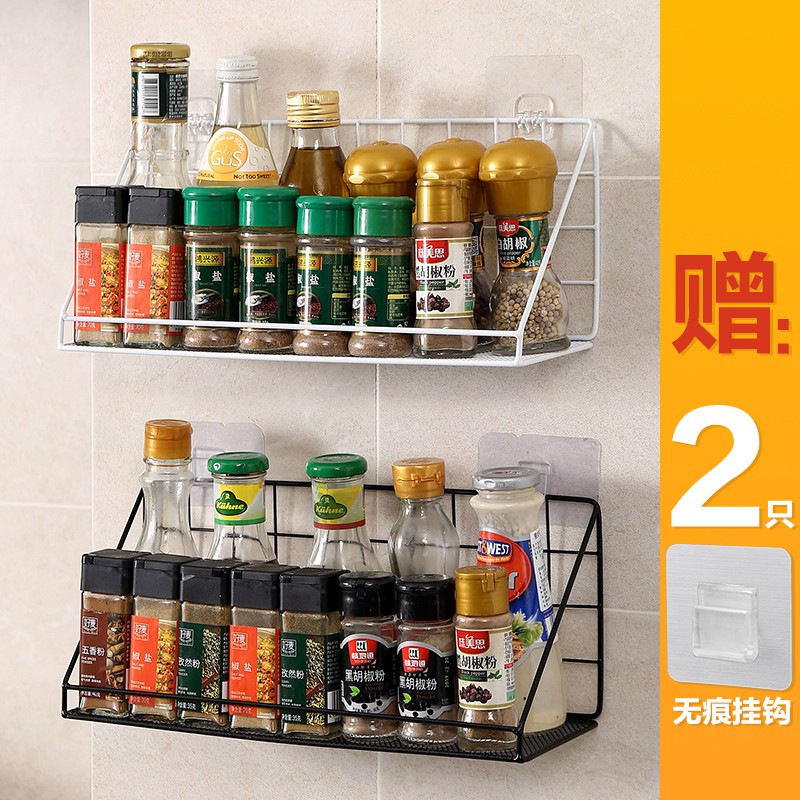 铁艺厨房置物架免打孔卫生间用品大全家用壁挂式厕所收纳架收纳层架 三维工匠高清大图