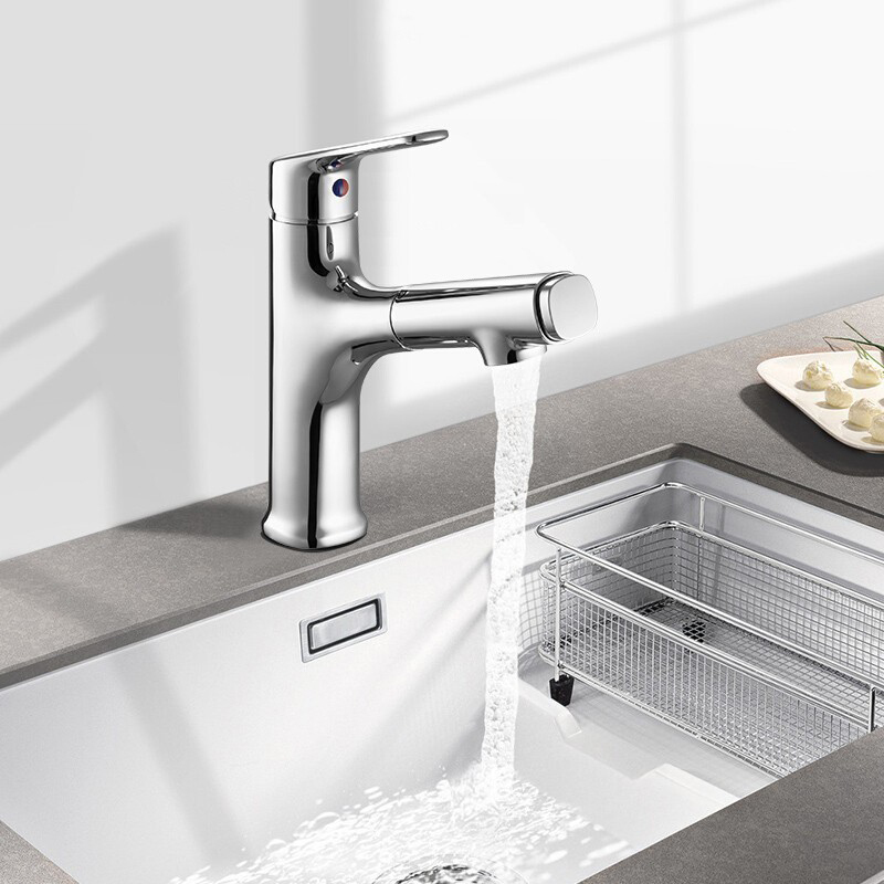 箭牌卫浴arrow抽拉式卫浴龙头面盆龙头单孔洗脸盆台盆单把单孔陶瓷片