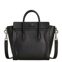 [直营] 赛琳(CELINE) LUGGAGE NANO 系列 女士经典粒面小牛皮 笑脸包 手提单肩斜挎包 女包