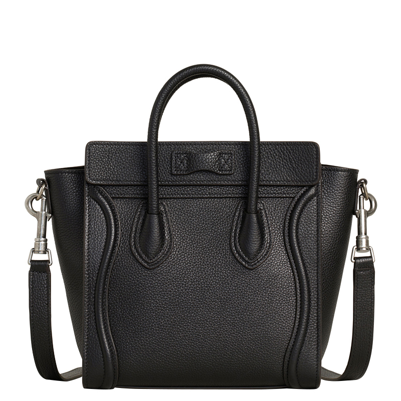 [直营] 赛琳(CELINE) LUGGAGE NANO 系列 女士经典粒面小牛皮 笑脸包 手提单肩斜挎包 女包