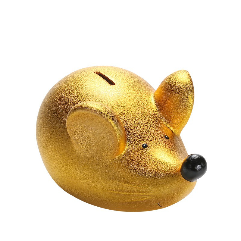 2020鼠年老鼠存钱罐不可取大容量储蓄罐过年送礼陶瓷家居摆件 三维