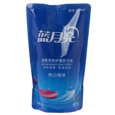 蓝月亮薰衣草亮白增艳洗衣液袋装1kg 6902022137372 12袋