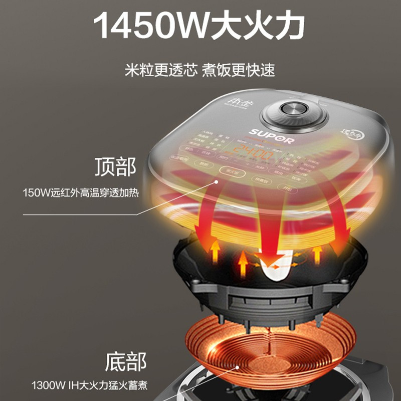 苏泊尔(SUPOR) 本釜IH电饭煲SF40HC86 4L