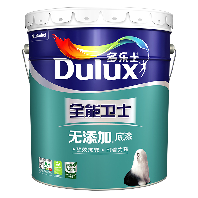 多乐士(Dulux) 全能卫士无添加底漆内墙乳胶漆 墙面底漆油漆涂料 A914-65660 15L 哑光白色高清大图