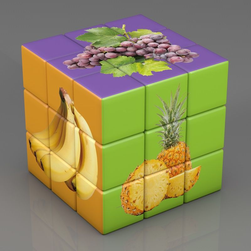 小孩创意魔方玩具儿童益智三阶魔方个性定制图片卡通恐龙动物水果