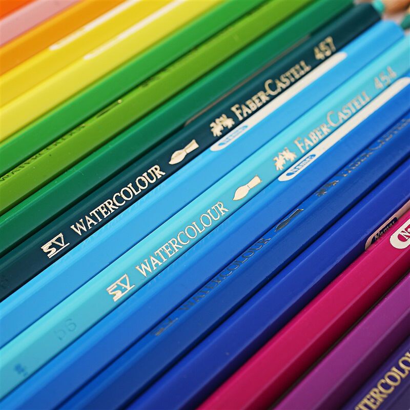 德国辉柏嘉(Faber-castell)水溶性/油性彩色铅笔笔帘套装