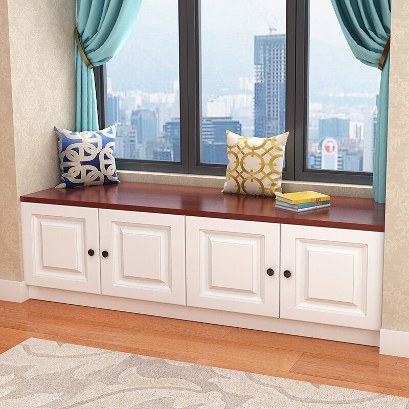 组合可坐储物柜卧室收纳柜窗台榻榻米地柜矮柜阳台柜 柜子定制安心抵