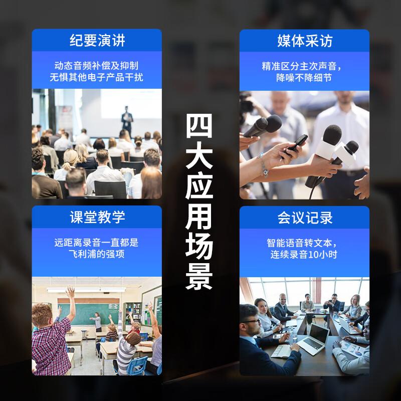 飞利浦PHILIPS 专业录音笔 VTR5010 8G 高清降噪 自带外放 免费PC语音转文字 学习采访会议录音器高清大图