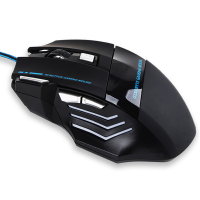 魔蝎手(mogegame) X3有线绝地求生吃鸡游戏鼠标 黑色 USB接口 7D火力键 呼吸灯 黑色