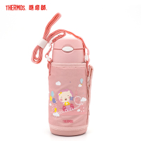 膳魔師(THERMOS)保温杯TCKG-603WF儿童吸管杯膳魔师带杯套双盖大容量儿童水杯多功能保温壶600ML家用通用