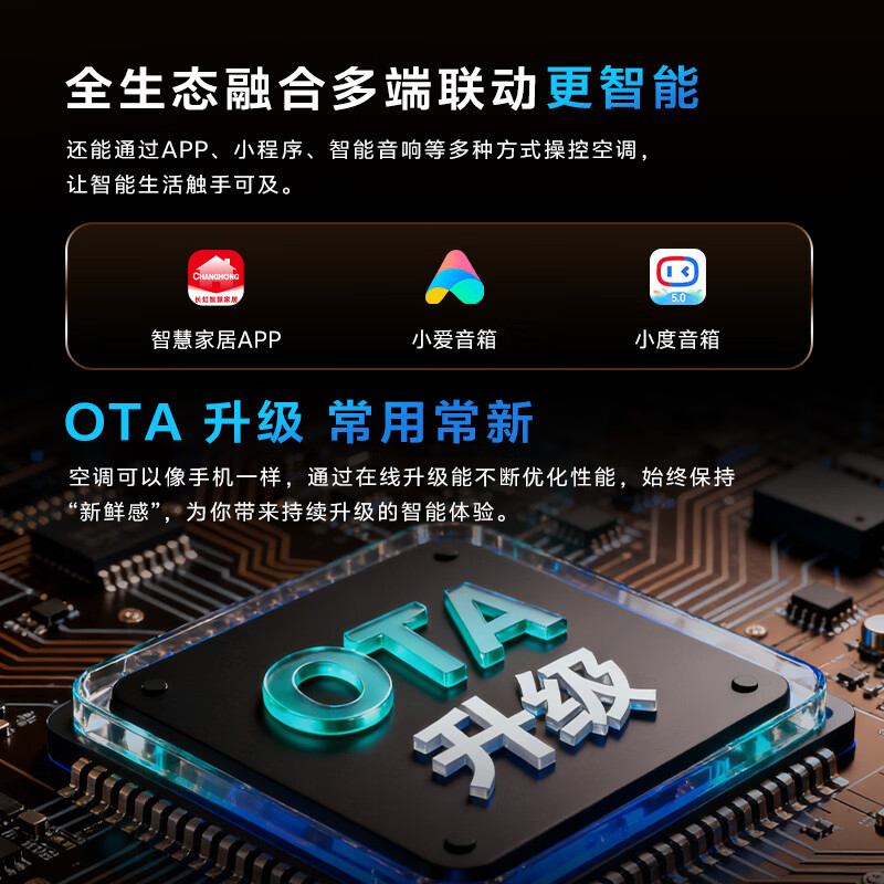 美菱 KFR-51GW/MGW1KR1 2匹 变频冷暖空调 三阶健康风 wifi+蓝牙 自清洁 30秒关屏高清大图