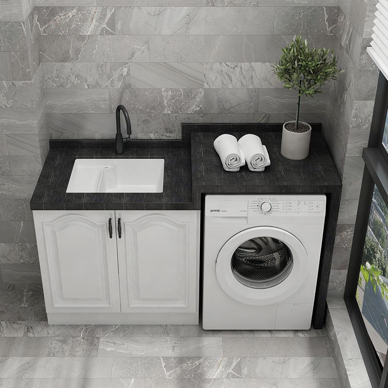 阳台陶瓷洗衣盆加深ciaa嵌入式带搓衣板台中盆水池水方形洗面盆