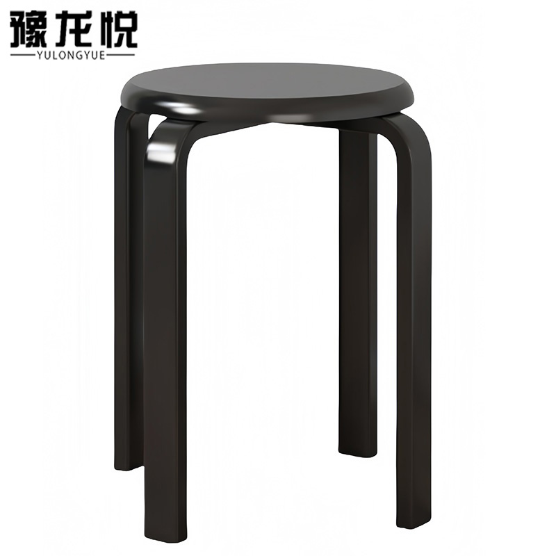 豫龙悦木质圆凳高清大图