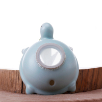 东道 汝窑 青瓷茶具配件 福寿茶漏 陶瓷寿龟 茶滤尼龙布滤网 开片可养 天青色