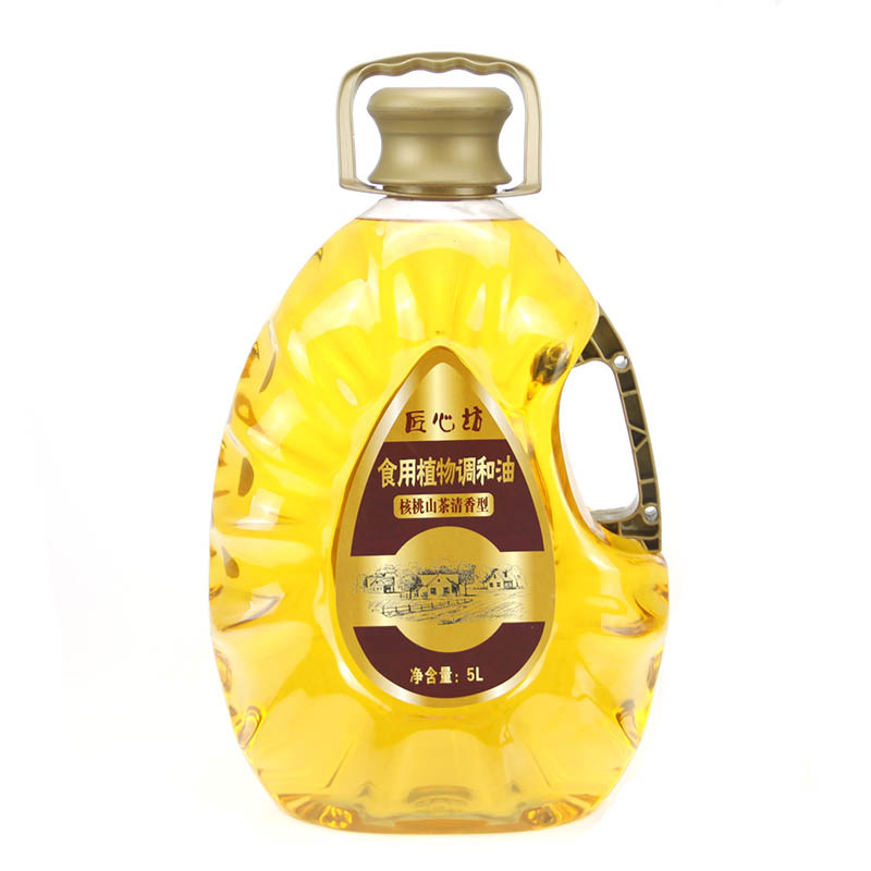 匠心坊非转基因玉米调和油5L核桃山茶清香型调和油5升大桶装家庭