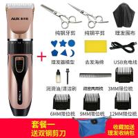 奥克斯（AUX） 理器推子电推剪头充电式成人儿童剃器电动剃头刀家用 玫瑰金【套餐一】+双钢剪