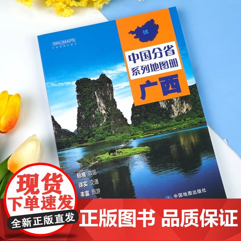 中国地图出版社]广西地图册 广西壮族自治区地图集 百色防城港玉林桂林市 分省地图系列详实地理中国旅游交通地图册2025高清大图