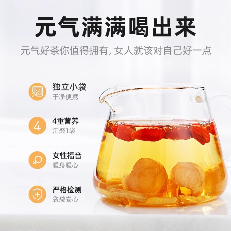 杞里香红枣桂圆枸杞姜丝茶三伏天120g花茶养组合生女人泡水喝的茶高清大图