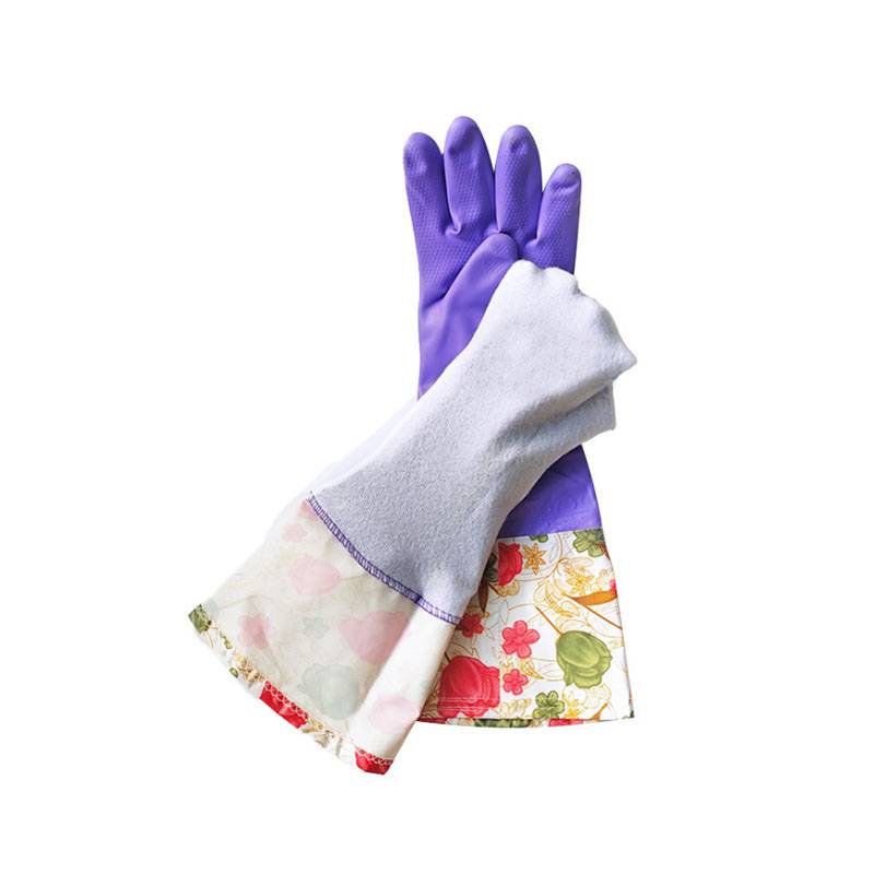 喜事虹 橡胶手套 加长橡胶手套洗碗手套橡 48cm 双高清大图