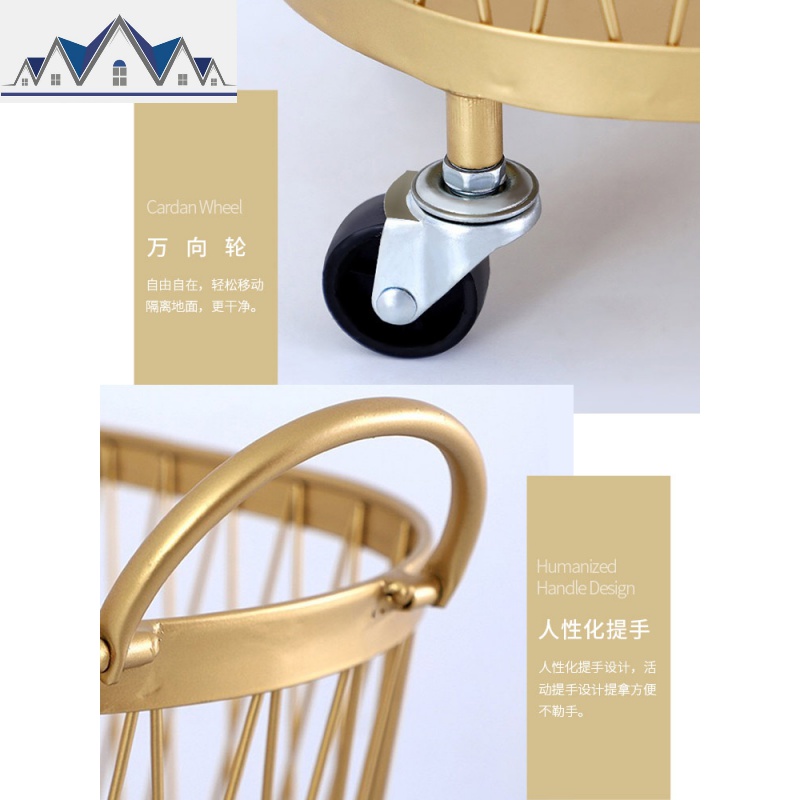 轻奢北欧铁艺玩具脏衣服收纳筐浴室放衣篓洗衣桶脏衣篮家用 三维工匠收纳篮高清大图