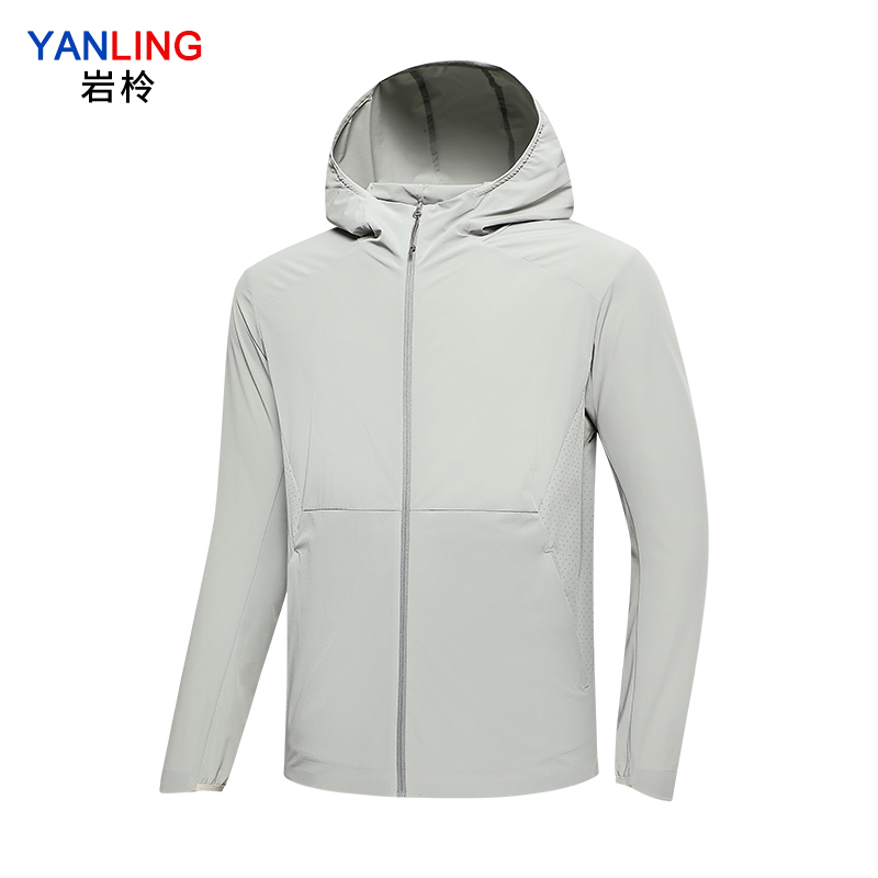 岩柃 梭织连帽运动上衣 25YMSD0131 浅灰 XL