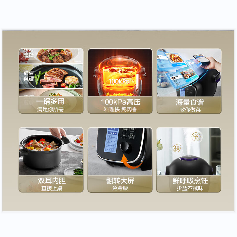 苏泊尔(SUPOR)多功能料理锅 3L容量 自动排气 智能预约 3L容量 料理快锅 SY-30YZ98高清大图