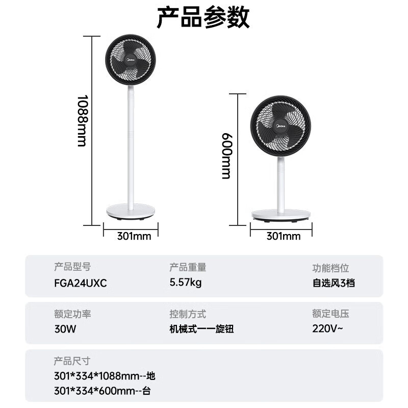 美的(Midea)空气循环扇FGA24UXC高清大图