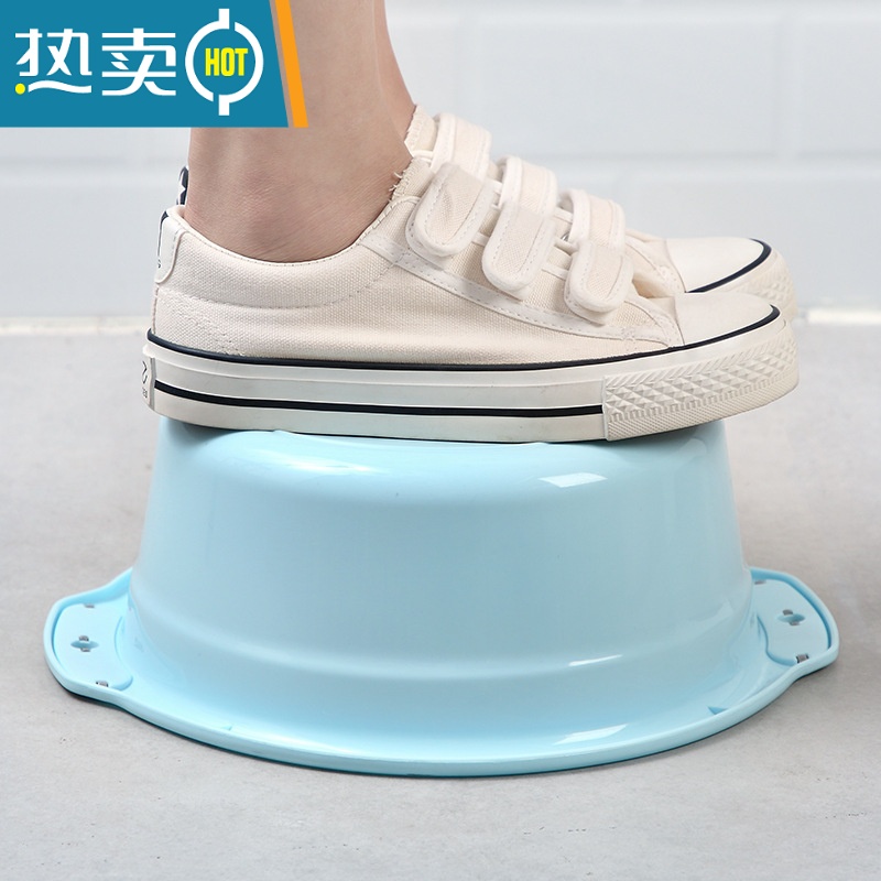 敬平家用洗脸盆加厚成人纯色洗衣盆双耳宝宝洗脚盆厨房洗菜盆耐磨脸盆高清大图