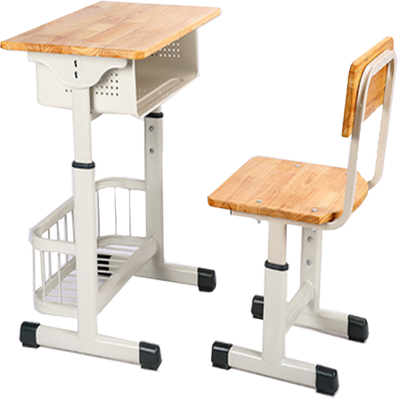 卡里鳄单人课桌椅加厚橡木学生课桌椅klexy92中小学培训班辅导班单人