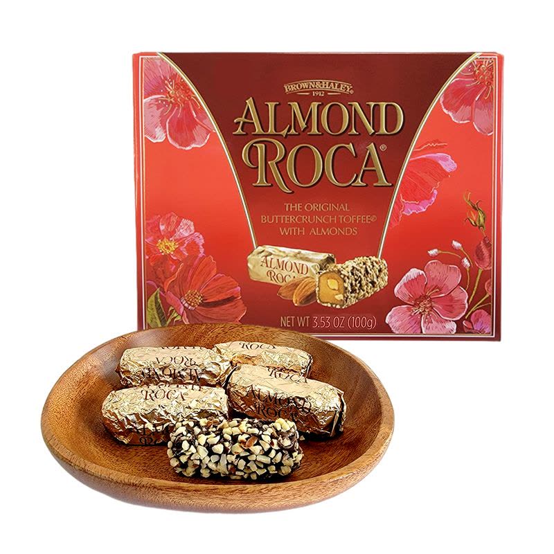美国进口Almond Roca乐家扁桃仁巧克力糖100g/200g/300g/600g糖果礼盒装罐装零食年货图片
