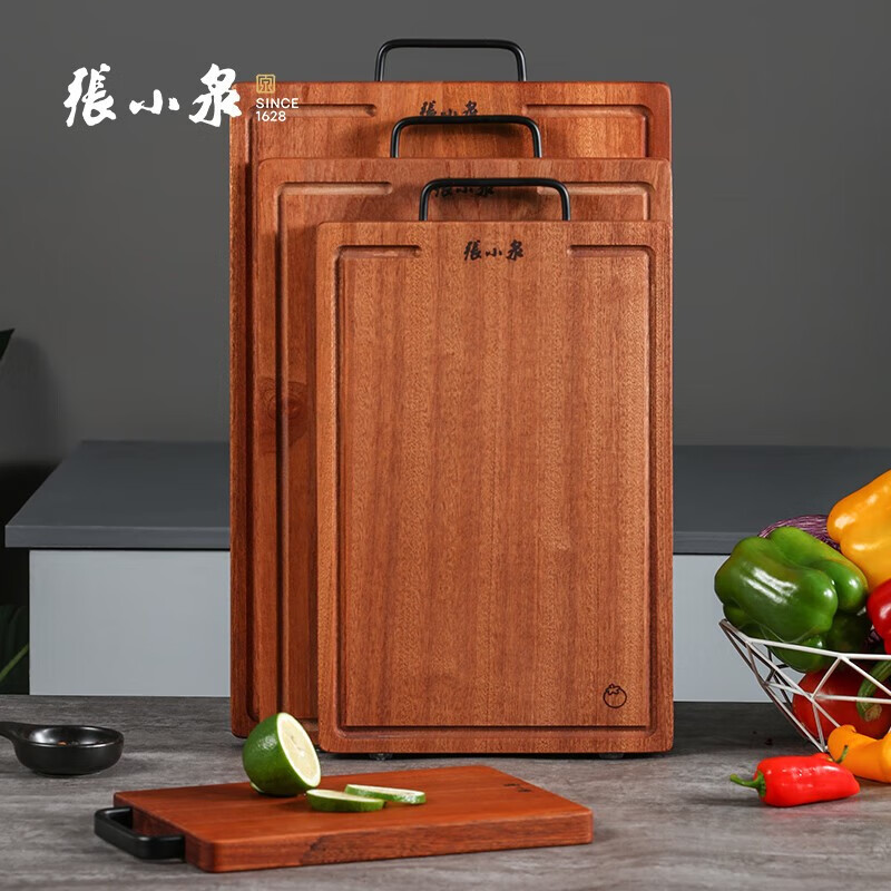 张小泉菜板家用乌檀木实木砧板加大加厚切菜板剁骨案板擀面板厨房切菜墩高清大图
