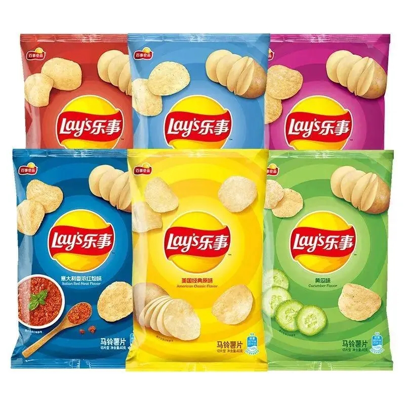 乐事薯片多口味休闲零食小吃办公室休闲零食 麻辣香锅味40g*10袋高清大图