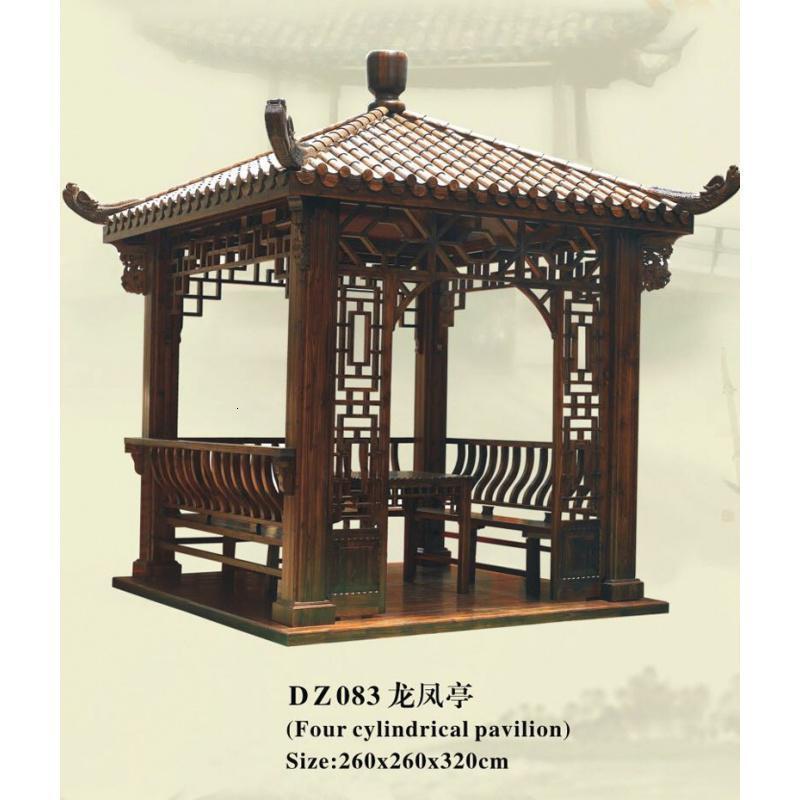 森美人凉亭户外庭院防腐木实木碳化木四角六角园林景观休闲木屋仿古亭子