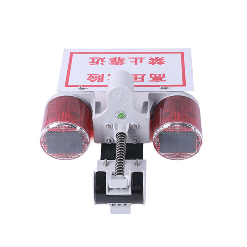 讯博士 TYNJSD100 单头0.4w IP65 续航时间:600h、电压等级:1.2V、红光/约3300K、LED、线上双头 75次/分钟 太阳能信号警示灯 (计价单位:盏)高清大图