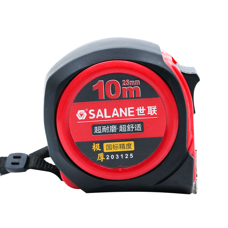 世联五金工具10*25钢卷尺高精度测量工具高清大图