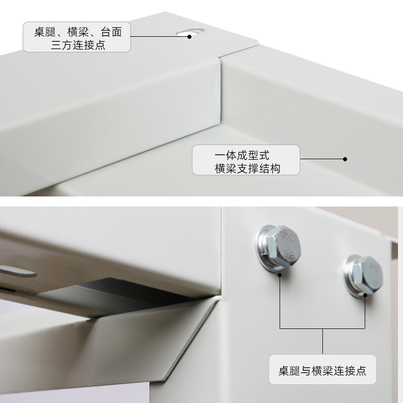 尔迈 重型钳工工作台防静电操作台工厂多功能工具台 2.1米单桌+吊抽高清大图