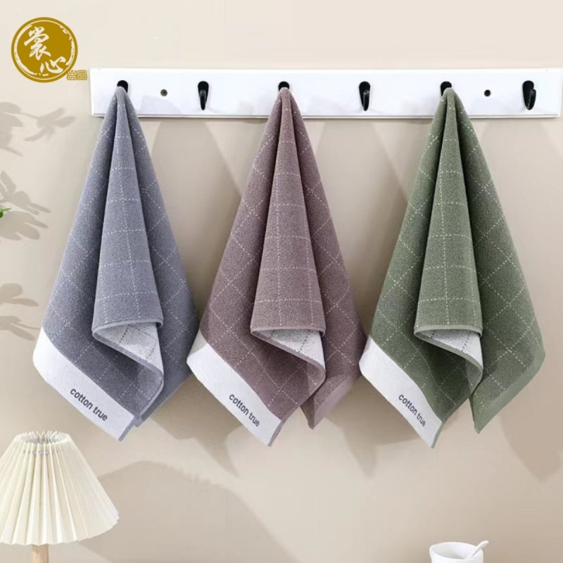 裳心毛巾-英伦格子高清大图