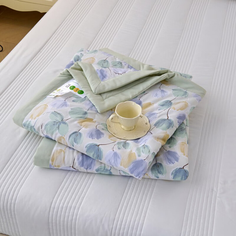 啄木鸟(ZMNXG)针织双层纱夏被双层纱(填充超柔羽丝棉)200*230cm