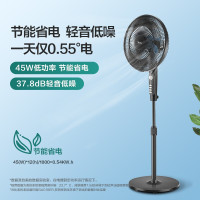 美的(Midea) 电风扇家用落地扇大风量轻音低噪节能七叶摇头风扇俯仰可定时调节广角送风易清洗SAF35MA