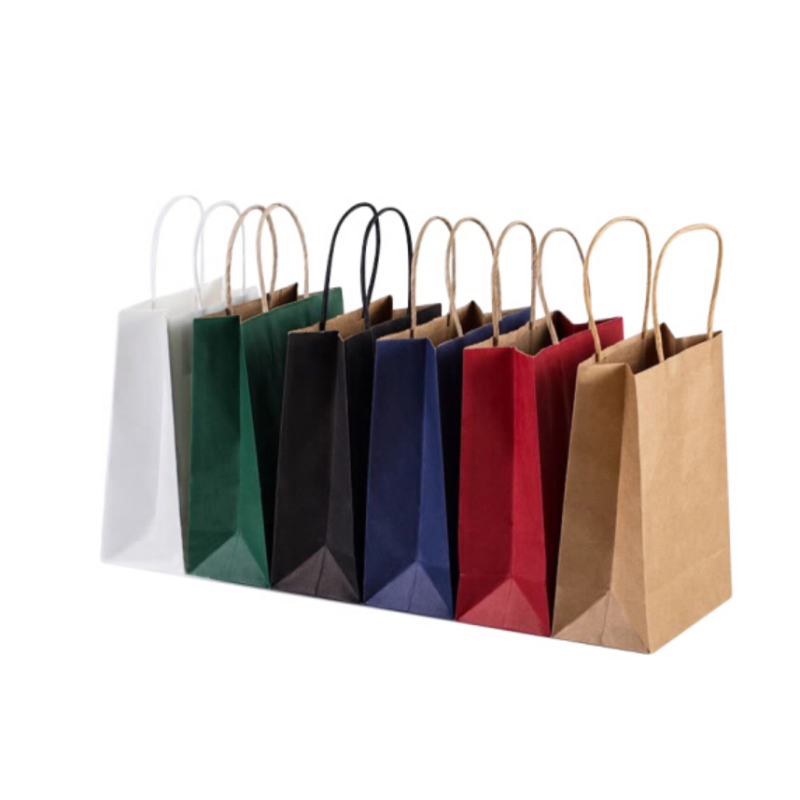 手提袋 普通红色棉绳手提袋白卡亚膜 宽26cm高32cm厚8.