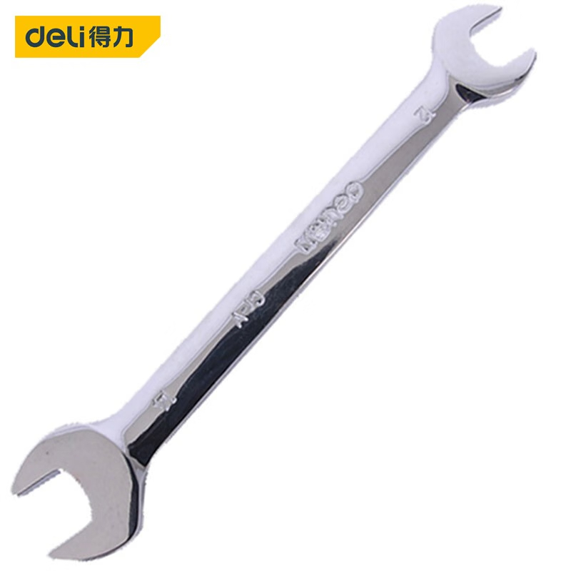 得力(deli)DL161316 镜面双开口扳手 双头呆扳手 板子汽修机修工具 13×16MM高清大图