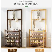 门口鞋架子简易多层木鞋柜网红家用收纳架挂包架置物架