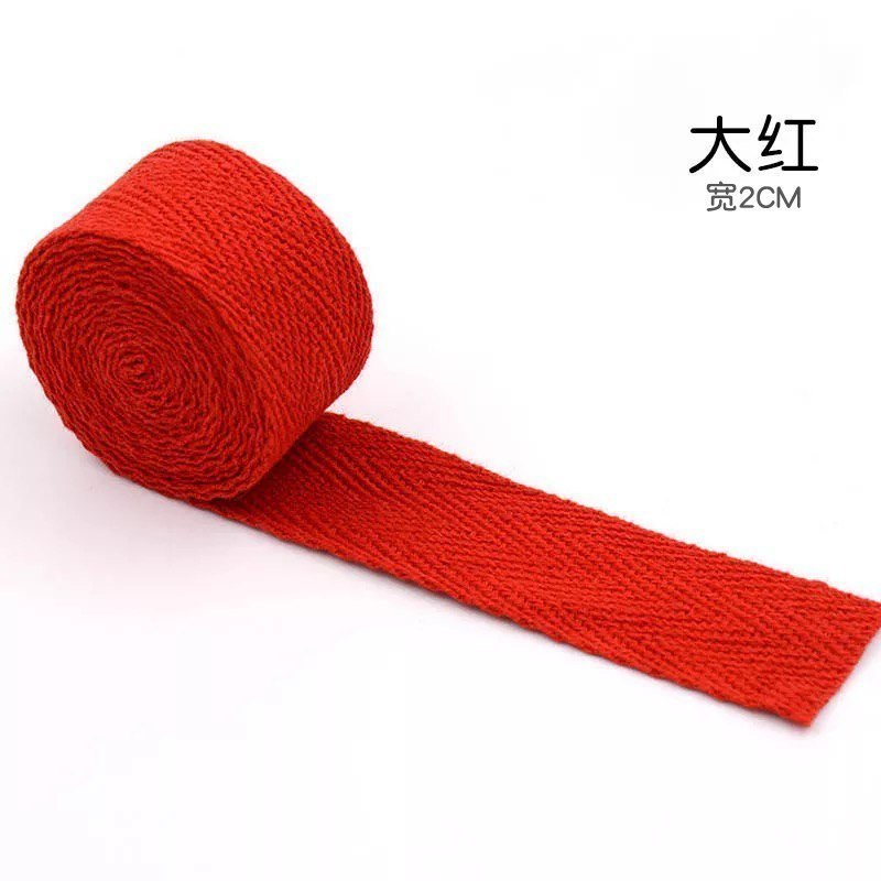 2cm织带带子人字带布带包边带布彩带服装辅料棉布条滚边包边条带_6 大红2cm【10米】