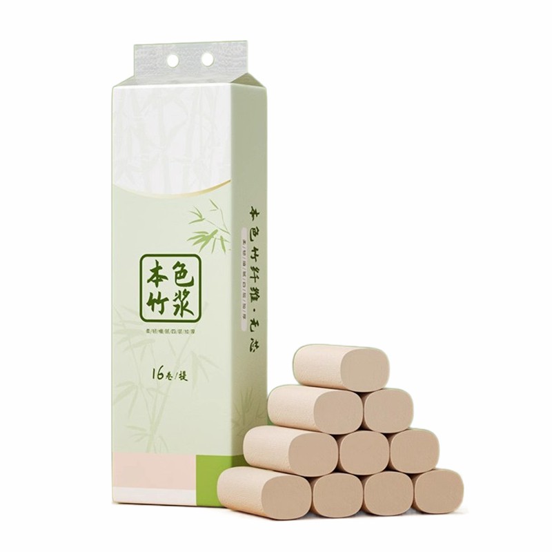 蓝漂(Lampure) 本色扁卷纸1提 (480g/16卷/提) 竹影绰绰125mm*110mm*4层